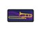 Trombone Music Instrument Silhouette Multi-Color Embroidered Iron-On or Hook & Loop Patch Applique